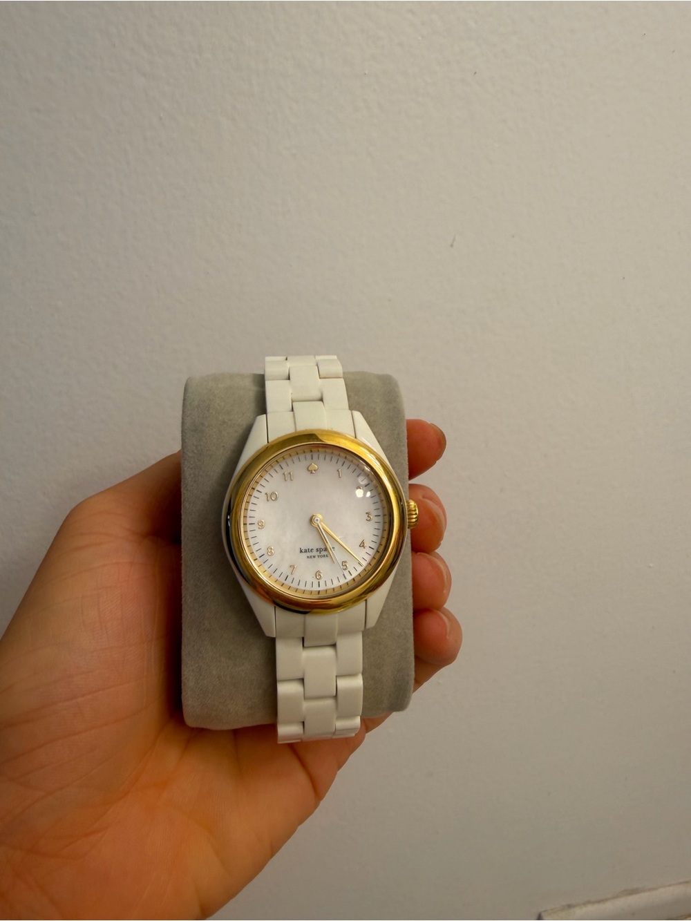 kate spade White and Gold Ceramic Link Watch